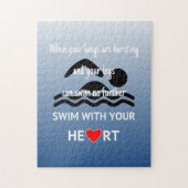 Das blaue Zitat zum Thema Schwimmsport Puzzle (Vertikal)