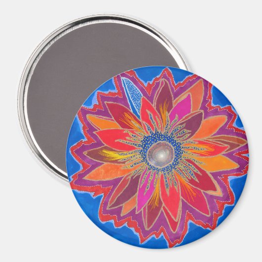 Das Blazing Lotus Magnet (Vorderseite/Rückseite)