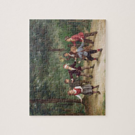 Das blinde Büffelleder 91316me des Mannes T33268; Puzzle (Vertikal)