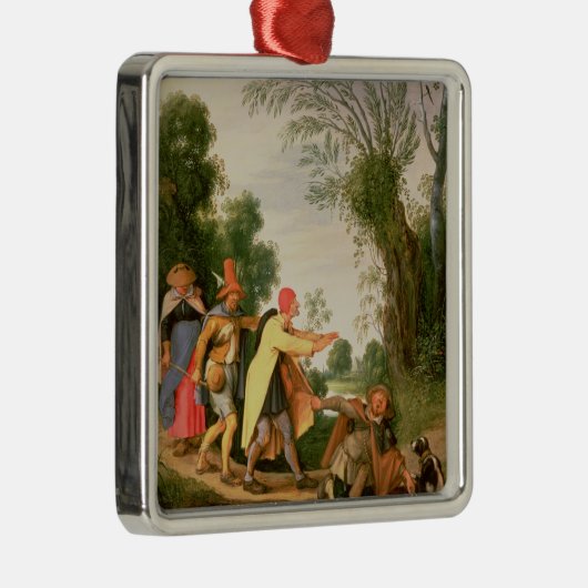 Das blinde, das blinde führend ornament aus metall (Rechts)