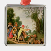 Das blinde, das blinde führend ornament aus metall (Vorne)