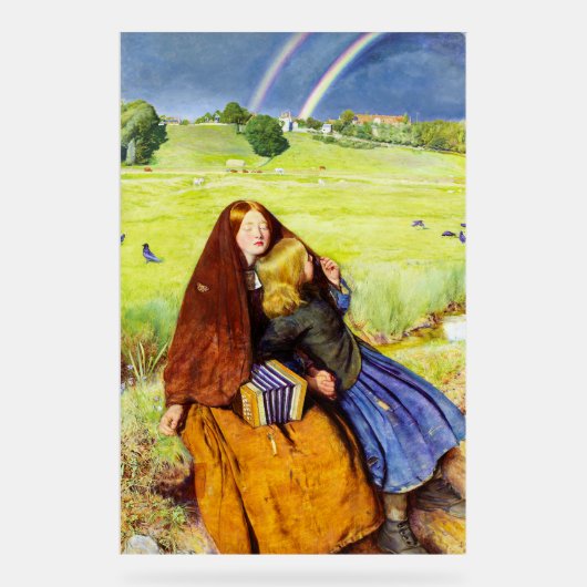 Das blinde Mädchen von John Everett Millais Acrylschild (Vorderseite)