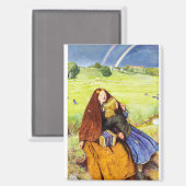 Das blinde Mädchen von John Everett Millais Magnet (Vorderseite/Rückseite)