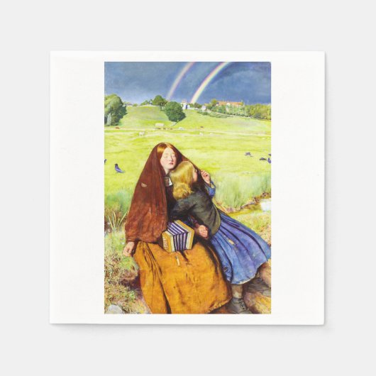Das blinde Mädchen von John Everett Millais Serviette (Vorderseite)