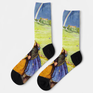 Das blinde Mädchen von John Everett Millais Socken