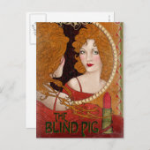 DAS BLINDE PIG™-Vintage Artwork Postkarte (Vorne/Hinten)