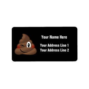 Das Blinzeln kacken Emoji Adressaufkleber