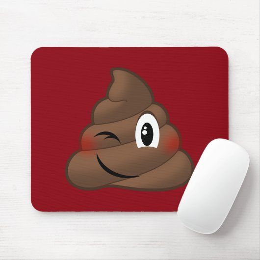 Das Blinzeln kacken Emoji Mousepad (Mit Mouse)