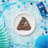 Das Blinzeln kacken Emoji Pappteller (Party)