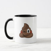 Das Blinzeln kacken Emoji Tasse (Links)