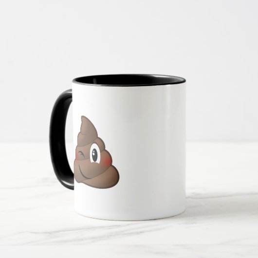 Das Blinzeln kacken Emoji Tasse (Vorderseite Links)