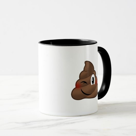 Das Blinzeln kacken Emoji Tasse (VorderseiteRechts)