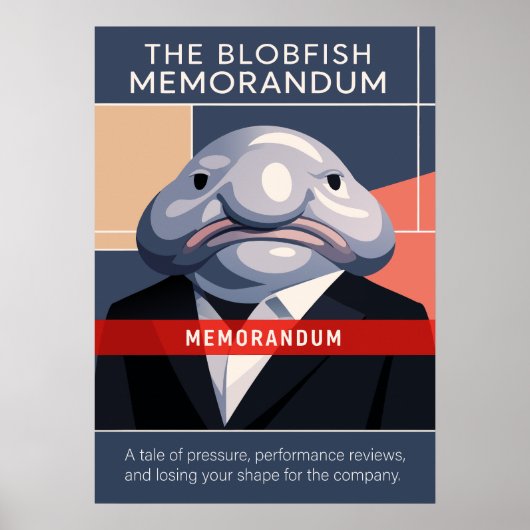 Das Blobfish-Memorandum-Kunstwerk Poster (Vorne)