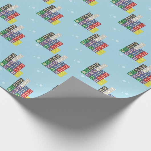 Das "Blocks Wrapping Paper" des zukünftigen Chemis Geschenkpapier (Ecke)