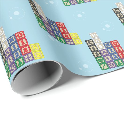 Das "Blocks Wrapping Paper" des zukünftigen Chemis Geschenkpapier (Rolleneckpunkt)