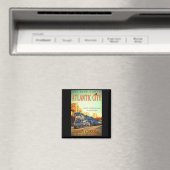 Das Blue Comet Train Square Magnet (In Situ (Geschirrspüler))