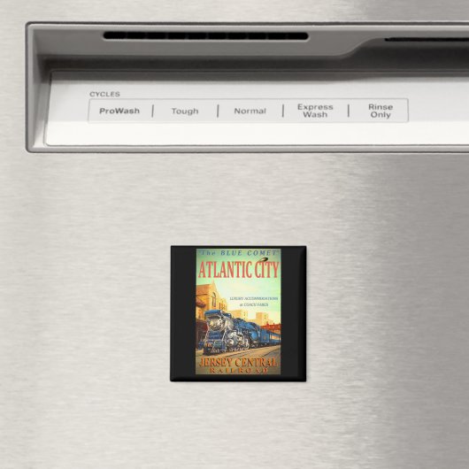 Das Blue Comet Train Square Magnet (In Situ (Geschirrspüler))