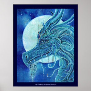 Das Blue Dragon Poster von Renee Lavoie