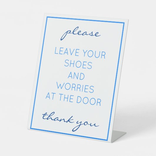 Das Blue Entfernen von Shoes Counter-Zeichen für N Sockelschild (Vorderseite)