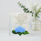 Das Blue Hydrangea Custom Wedding Einladung (Stehend Vorderseite)