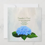 Das Blue Hydrangea Custom Wedding Einladung (Rückseite)