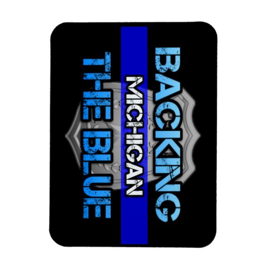 Das Blue Michigan Magnet unterstützen (Vertikal)