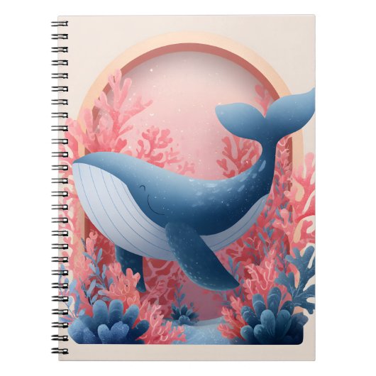 Das Blue Whale Coral Garden Notebook Notizblock (Vorderseite)