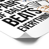 Das Bluffen eines Balls schlägt Poker Casino Poster (Ecke)