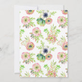 Das Blumen Aquarell u. die Succulents | danken Dankeskarte (Rückseite)