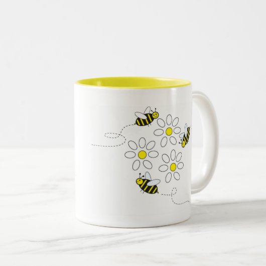 Das Blumen-Summen Zweifarbige Tasse (VorderseiteRechts)