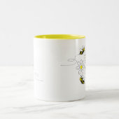 Das Blumen-Summen Zweifarbige Tasse (Mittel)