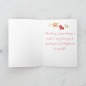 Das Blumendenken an Sie kardieren Karte (Innenseite)