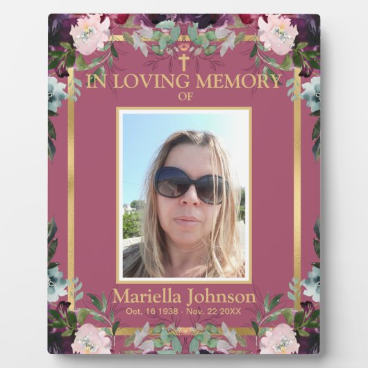 Das blumengeschmückte Plakat Fotoplatte (Vorderseite)