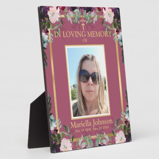 Das blumengeschmückte Plakat Fotoplatte (Seite)