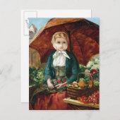 Das Blumenmädchen Postkarte (Vorne/Hinten)