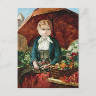 Das Blumenmädchen Postkarte