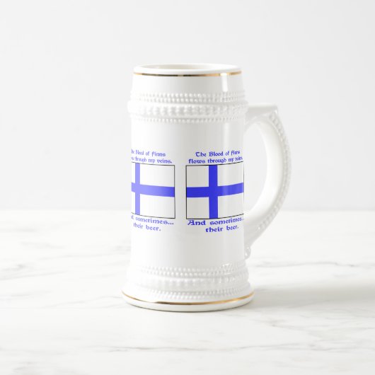 Das Blut der Flossenblüten bläst manchmal Biere Bierglas (VorderseiteRechts)