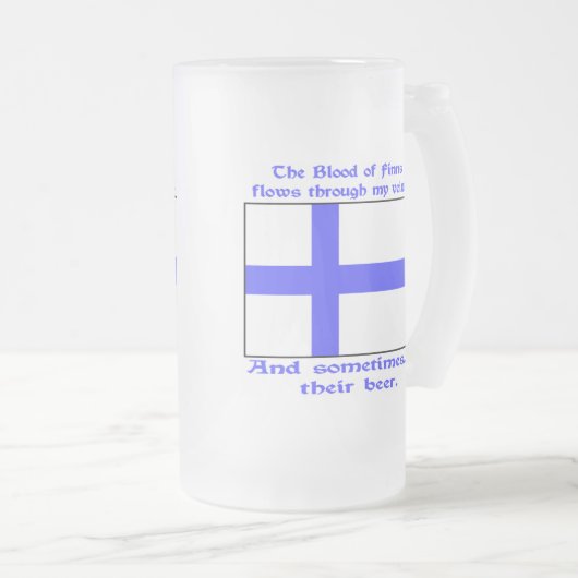 Das Blut der Flossenblüten bläst manchmal Biere Mattglas Bierglas (VorderseiteRechts)