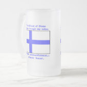 Das Blut der Flossenblüten bläst manchmal Biere Mattglas Bierglas (Vorderseite Links)