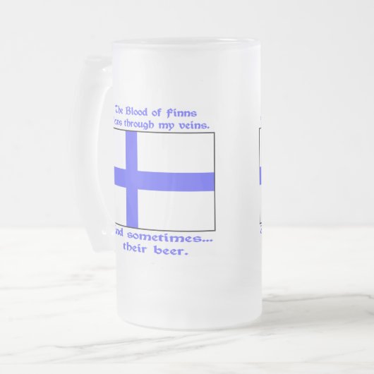 Das Blut der Flossenblüten bläst manchmal Biere Mattglas Bierglas (Vorderseite Links)