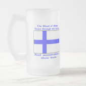 Das Blut der Flossenblüten bläst manchmal Biere Mattglas Bierglas (Links)