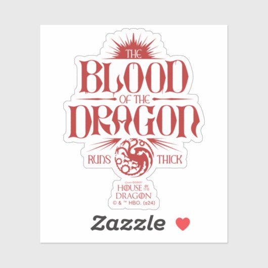 Das Blut des Drachen spielt dick Aufkleber (Blatt)