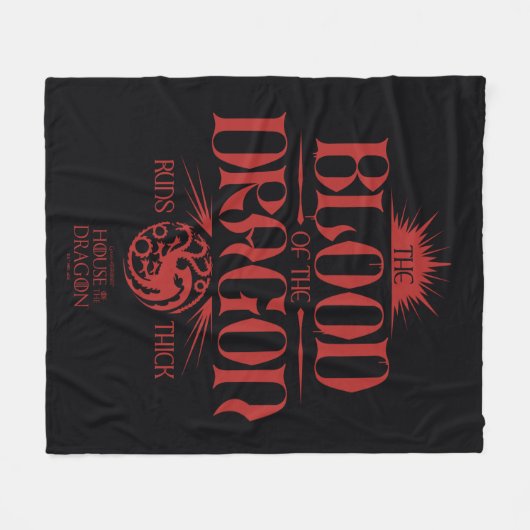 Das Blut des Drachen spielt dick Fleecedecke (Vorderseite (Horizontal))