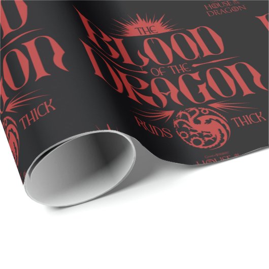 Das Blut des Drachen spielt dick Geschenkpapier (Rolleneckpunkt)