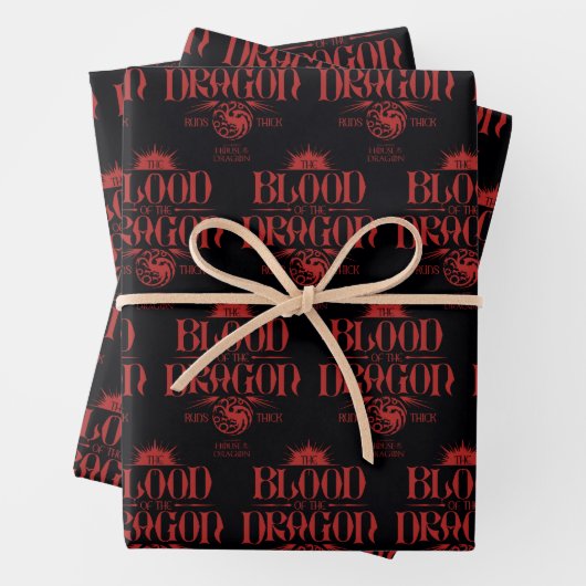 Das Blut des Drachen spielt dick Geschenkpapier Set (Beispiel)