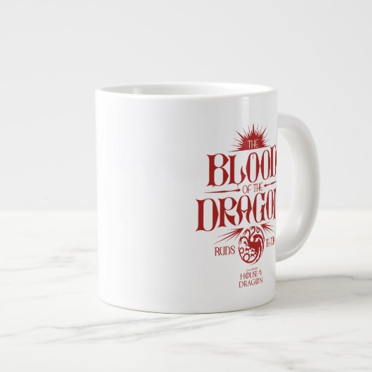 Das Blut des Drachen spielt dick Jumbo-Tasse (Vorderseite Rechts)