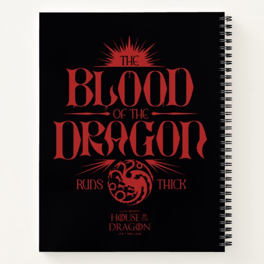 Das Blut des Drachen spielt dick Notizblock (Rückseite)