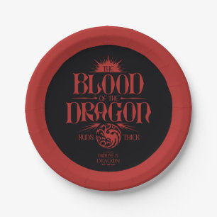 Das Blut des Drachen spielt dick Pappteller