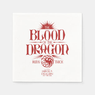 Das Blut des Drachen spielt dick Serviette
