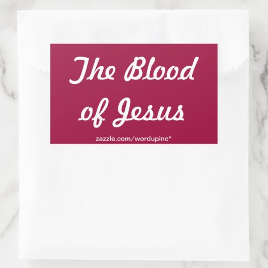 Das Blut Jesu Sticker (Tasche)